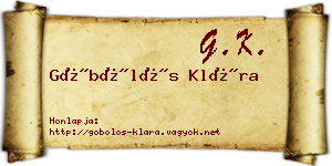 Göbölös Klára névjegykártya