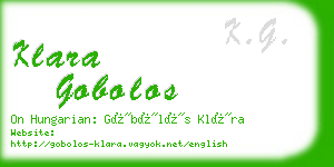 klara gobolos business card